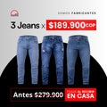 Combo 3 Jeans Premium Hombre (Ultimas Unidades)