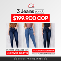 Combo 3 Jeans Premium Mujer