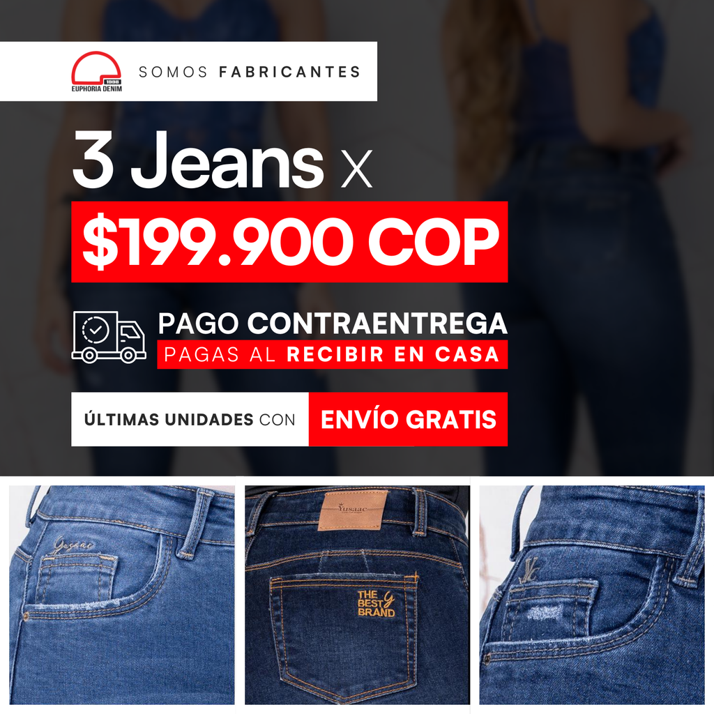 Combo 3 Jeans Premium Mujer